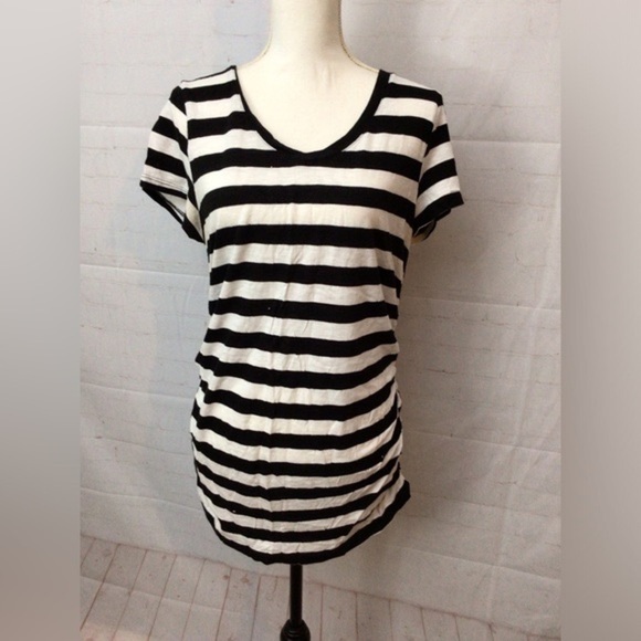 Cato Tops - Xl black & white ruched top. Cato (0134)